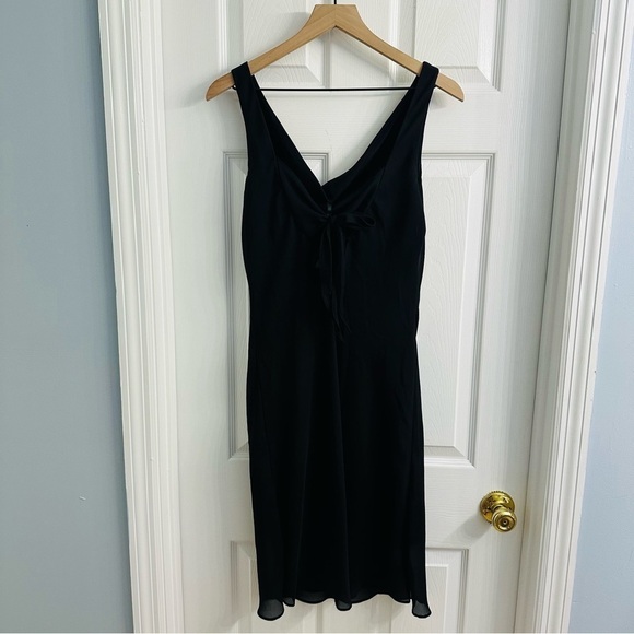 Vintage Y2K Dress Mini Cowl Neck Tie Back Cocktail Party Coquette Size Medium - Picture 4 of 7